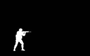 silhouette, special forces, Counter, Strike Global Offensive, video games, minimalism