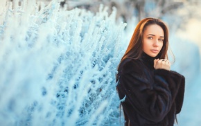 girl outdoors, girl, model, winter