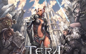Tera online, horns, Tera, armor, demon girls, warrior