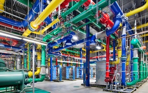 Google, colorful, data center