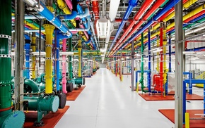 data center, Google, colorful