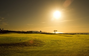 landscape, water, Sun, grass, nature, photography