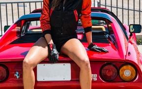 car, Ferrari, Playboy, girl, Alyssa Arce, girl with cars