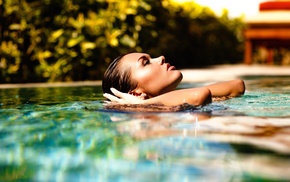 Natali Danish, swimming pool, model, girl
