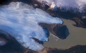 satellite imagery, glaciers, landscape, aerial view, nature, fjord