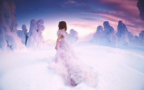 fantasy art, winter, snow