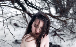 cold, winter, model, girl, girl outdoors