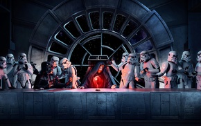 Emperor Palpatine, Star Wars, stormtrooper, Darth Vader, The Last Supper
