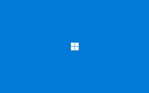 Microsoft Windows, simple background, logo, minimalism, operating systems, Windows 10