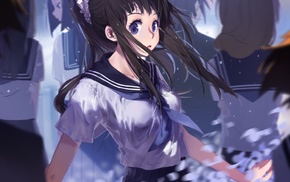 Chitanda Eru, school uniform, anime, anime girls, Hyouka