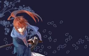 Himura Kenshin, katana, Rurouni Kenshin, redhead, anime