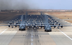 runway, Lockheed C, 130 Hercules, aircraft, military aircraft