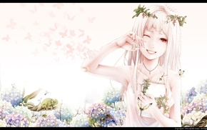 flowers, anime, cameleon, original characters