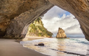 New Zealand, cathedral cove, beach