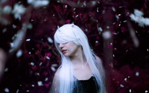 model, girl, fantasy art, white hair