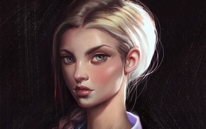 artwork, girl, face