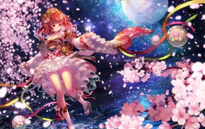 cherry blossom, original characters, anime, anime girls