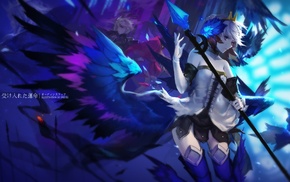 anime, Gwendolyn, spear, wings, Odin Sphere, crown