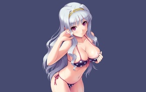 THE iDOLMSTER, boobs, anime, anime girls, bikini, Shijou Takane