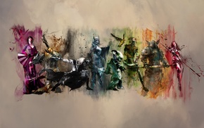 painting, Guild Wars 2, digital art, warrior