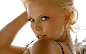 people, closeup, girl, looking at viewer, model, Charlize Theron