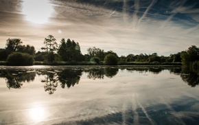 lake, landscape, reflection, forest, nature