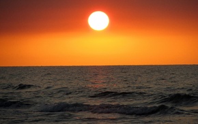 sea, sunset, water, photography