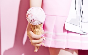 Asian, ice cream, pink