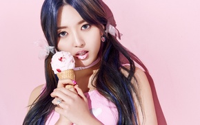 Chanmi, Asian, pink, ice cream, AOA Cream, AOA