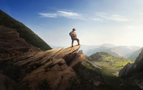 men, landscape, nature