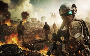 war, debris, Tom Clancys Ghost Recon, assault rifle, Ghost Recon, video games