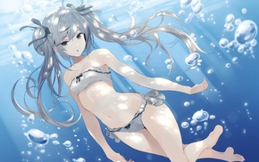 bikini, bubbles, underwater, Yosuga no Sora, water, Kasugano Sora