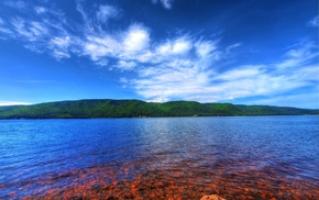 water, clouds, nature