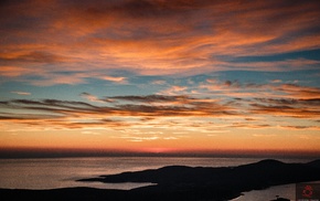 nature, sunset, long exposure, landscape, sea