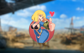 Fallout 4, Shadbase, cleavage, Fallout, boobs, vault girl