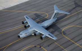 runway, Airbus A400M Atlas, military aircraft, aircraft
