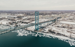 bridge, winter