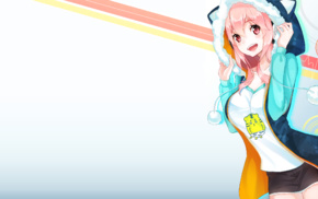 Super Sonico, anime, pink hair, anime girls