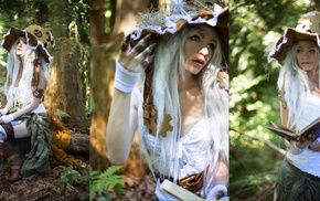 Katrina Wilkinson, fantasy art, girl outdoors, collage, girl, model