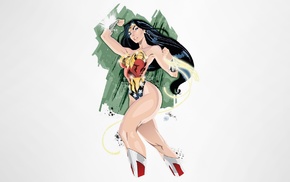 superhero, DC Comics, illustration, Wonder Woman, costumes, simple background