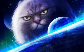 fantasy art, cat, artwork