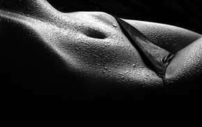 wet body, monochrome, girl