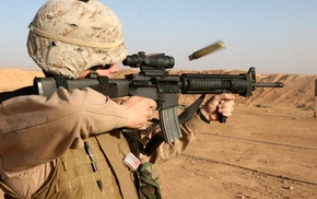 desert, weapon, assault rifle