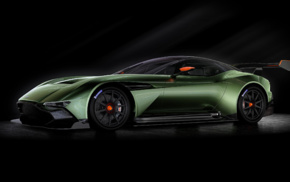 vehicle, spotlights, car, Aston Martin Vulcan, simple background