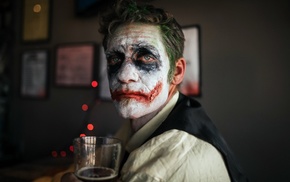 men, mask, Joker, clowns, sad