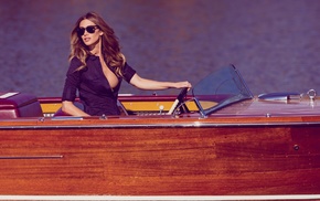 girl, boat, Maggie May, model