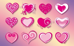 love, pink, Valentines Day, vector, heart
