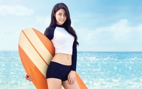 Seolhyun, AOA, crop top, K, pop, surfboards