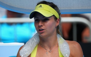 necklace, Maria Kirilenko, tennis rackets, girl