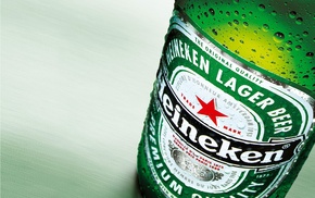 beer, Heineken, macro, photography, bottles